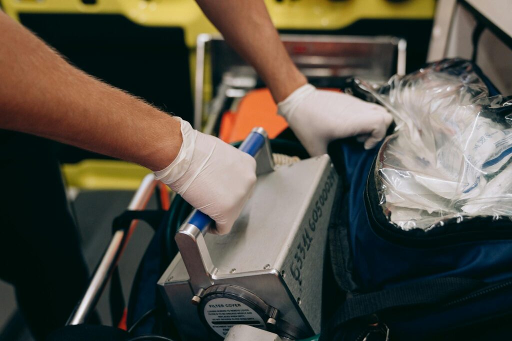 Crafting the Perfect Blog Structure: A Guide for Effective Blogging 2 Emergency medical technician organizing equipment in ambulance.